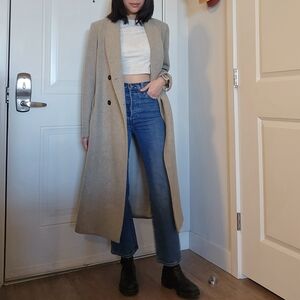 Mango beigh wool coat size Small